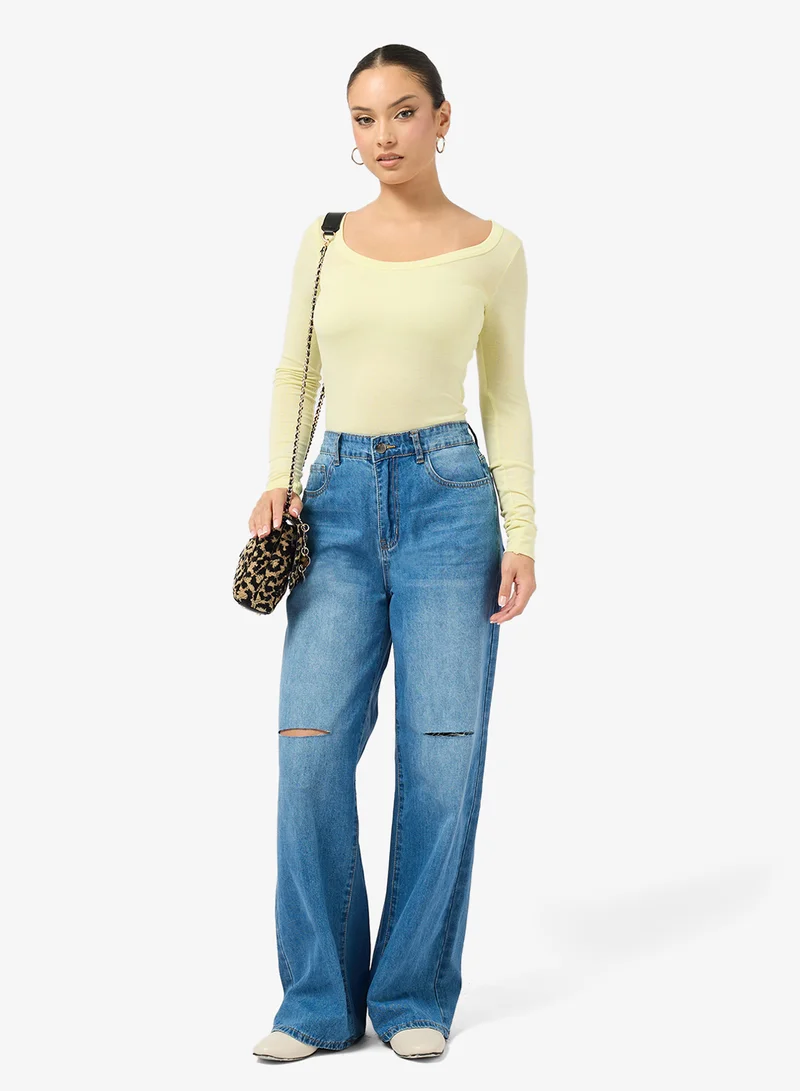 Ginger High Waist Straight Fit Jeans
